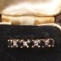 Vintage 1980-s Sterling Silver and Gold Sapphire Ring Size US 8, UK Q