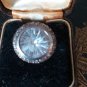 Antique Vintage 1930-s Zircon Sterling Silver Ring - Size UK L 1/2, US 5.75