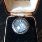 Antique Vintage 1930-s Zircon Sterling Silver Ring - Size UK L 1/2, US 5.75