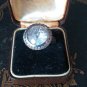 Antique Vintage 1930-s Zircon Sterling Silver Ring - Size UK L 1/2, US 5.75
