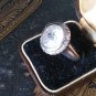 Antique Vintage 1930-s Zircon Sterling Silver Ring - Size UK L 1/2, US 5.75