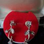 Vintage 1980-s Sterling Silver 925 Zircon Screw Back Earrings- 2.69 grams