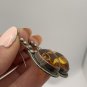 Victorian Antique Vintage Sterling Silver Large Baltic Amber Earrings - Heavy!