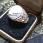 Vintage 1980-s 925 Sterling Silver SIGNET Ring Size US Size 10 1/4, UK Size U