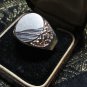 Vintage 1980-s 925 Sterling Silver SIGNET Ring Size US Size 10 1/4, UK Size U