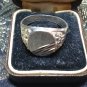 Vintage 1980-s 925 Sterling Silver SIGNET Ring Size US Size 10 1/4, UK Size U
