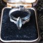 Antique Vintage 1940-s Job Lot 2 x Smokey Topaz Silver Rings Size UK O , US 7