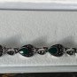 Antique Vintage 1920-s Sterling Silver 925 Jade Art Deco Bracelet Heavy 17.26 g