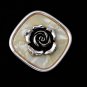 VINTAGE Square Rose Gold Western Germany Faux Mother of Pearl Rose SCARF CLIP