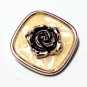 VINTAGE Square Rose Gold Western Germany Faux Mother of Pearl Rose SCARF CLIP