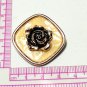 VINTAGE Square Rose Gold Western Germany Faux Mother of Pearl Rose SCARF CLIP