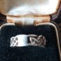 Antique Vintage Early 1900-s Celtic Bowen Knot Silver Ring, Size UK M , US 6
