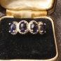 Vintage 1980-s Sterling Silver Blue Large Sapphires Ring Size US 7, UK O