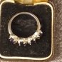 Vintage 1980-s Sterling Silver Blue Large Sapphires Ring Size US 7, UK O