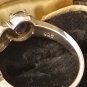 Vintage 1980-s Sterling Silver Blue Large Sapphires Ring Size US 7, UK O
