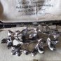 Vintage 1970-s Silvertone Metal Turquoise Leaf Brooch - Very Pretty!