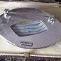VINTAGE Signed Exquisite Silvertone & Abalone Shell Navette Abstract BROOCH