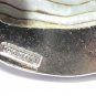 VINTAGE Signed Exquisite Silvertone & Abalone Shell Navette Abstract BROOCH