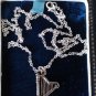 Vintage 1940-s 925 Sterling Silver Celtic Harp Pendant on Chain - 4.39 g