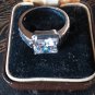 Vintage 1960-s Zircon Sterling Silver Ring Size UK P 1/2, US 7.5