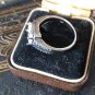 Vintage 1960-s Zircon Sterling Silver Ring Size UK P 1/2, US 7.5