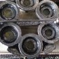 Vintage Large Signed Sol D'or Celtic Chunky Pewter Green Hardstone Brooch.