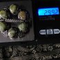 Vintage Large Signed Sol D'or Celtic Chunky Pewter Green Hardstone Brooch.