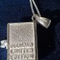 Vintage 1960-s Sterling Silver Holy Bible Locket with Silver Verset Pages inside