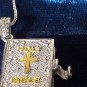 Vintage 1960-s Sterling Silver Holy Bible Locket with Silver Verset Pages inside