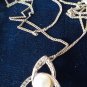 Vintage 1970-s Sterling Silver Beautiful Celtic Cultured Pearl Necklace on Chain