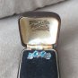 Vintage 1960-s Sterling Silver Aquamarine Ring Size US 8.5, UK Q 1/2