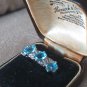 Vintage 1960-s Sterling Silver Aquamarine Ring Size US 8.5, UK Q 1/2