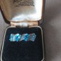 Vintage 1960-s Sterling Silver Aquamarine Ring Size US 8.5, UK Q 1/2