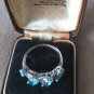 Vintage 1960-s Sterling Silver Aquamarine Ring Size US 8.5, UK Q 1/2