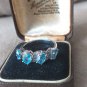 Vintage 1960-s Sterling Silver Aquamarine Ring Size US 8.5, UK Q 1/2