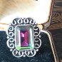 Antique Vintage Art Deco 1920-s Green Fluorite Silver Ring UK size N, US 6.5