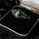 Antique Vintage 1920-s Abalone Silver Ring Size UK U 1/2, US 10.5 Hallmarked.