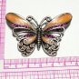 VINTAGE 1990-s Large Pink Enamel Crystal Openwork Butterfly BROOCH.