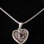 Vintage The Scottish Heart of Midlothian Silver Pendant with Garnet in Box