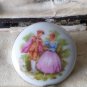 Vintage 1930-s Fragonard Courting Couple Ceramic Brooch - Very Beautiful!