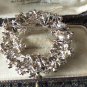 VINTAGE Beautiful Gold Green Thermoset Green/Green A/B Rhinestone Wreath BROOCH