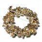 VINTAGE Beautiful Gold Green Thermoset Green/Green A/B Rhinestone Wreath BROOCH