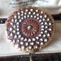 Vintage 1930-s Circular Abstract Ceramic Brooch - Very Rare and Beautiful!