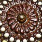 Vintage 1930-s Circular Abstract Ceramic Brooch - Very Rare and Beautiful!