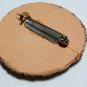 Vintage 1930-s Circular Abstract Ceramic Brooch - Very Rare and Beautiful!
