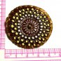 Vintage 1930-s Circular Abstract Ceramic Brooch - Very Rare and Beautiful!