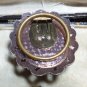VINTAGE Blackened Rose Goldtone Faux MOP Raised Flowers SCARF RING CLIP - Rare!
