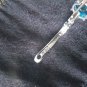 Vintage 1990-s Blue Topaz 925 Sterling Silver Earrings with Zircons.