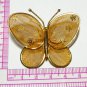 VINTAGE 1990-s Pretty Goldtone Metal Layered Mesh Winged Butterfly BROOCH