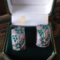 Vintage 1990-s Diopside Sterling Silver Earrings -5.82 grams